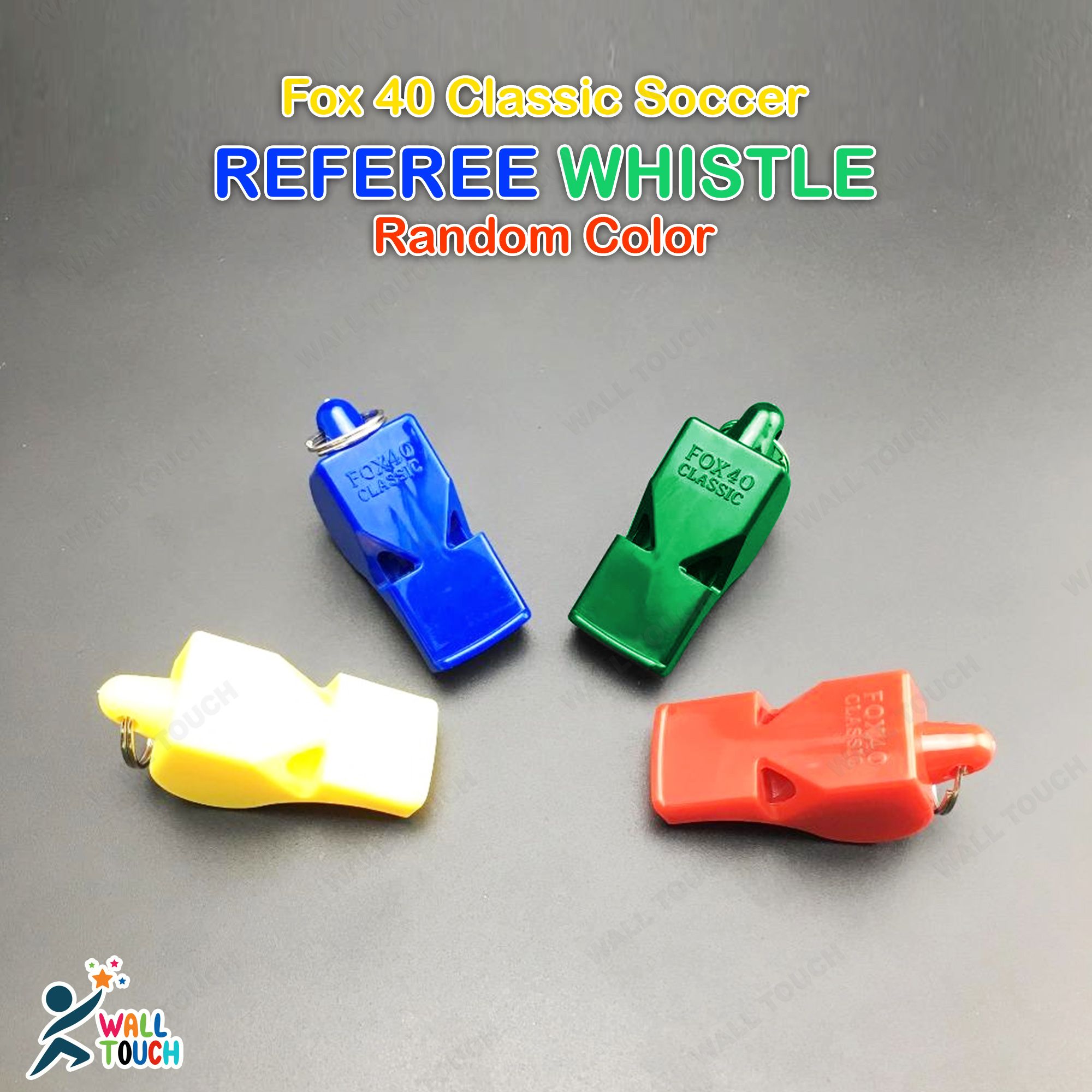 Fox 40 Classic Soccer Football Basketball Hockey Sports Referee Whistle Random Color