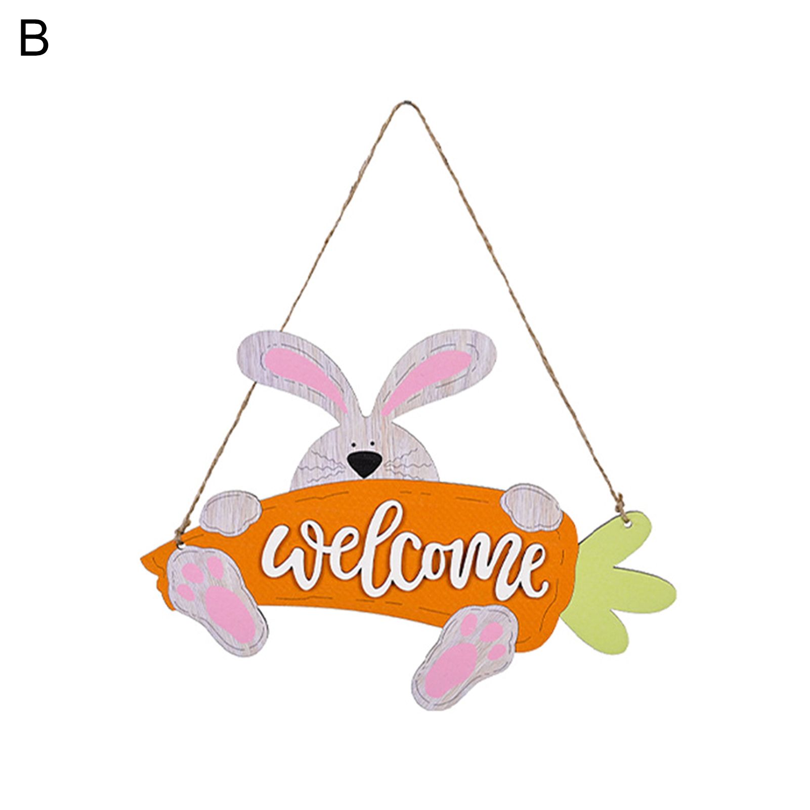 Easter Sign Anti-deform Lovely Bunny Carrot Bright Color Easter Sign