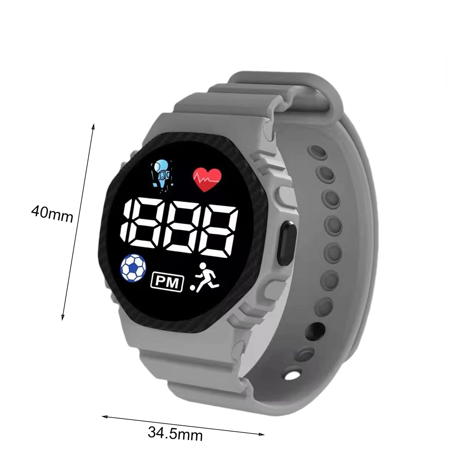 Green forest Digital Wrist Watch Luminous LED Football Kids Sports Digital Wristwatch