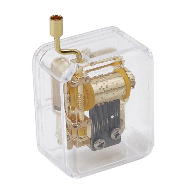 Acrylic Mechanical Movement Hand Crank Kids Girl Gift 7 Types Song Girls Great Mechanism Gift For Kids Wedding Gift Toy mu891053
