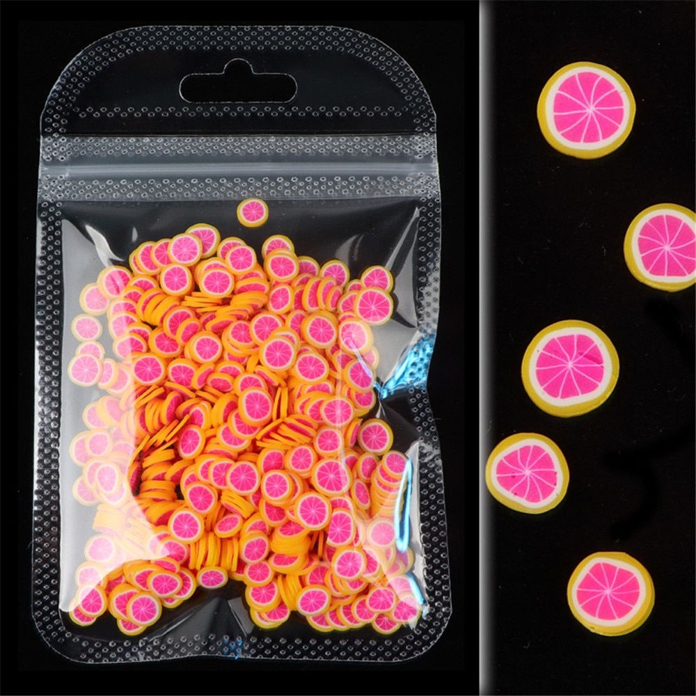 3D Mix Color Fluorescence Flower Fruit Shaped Sequins 4mm Neon Nail Glitter Flakes Nail Art Accessory Gel Polish Manicure Decor