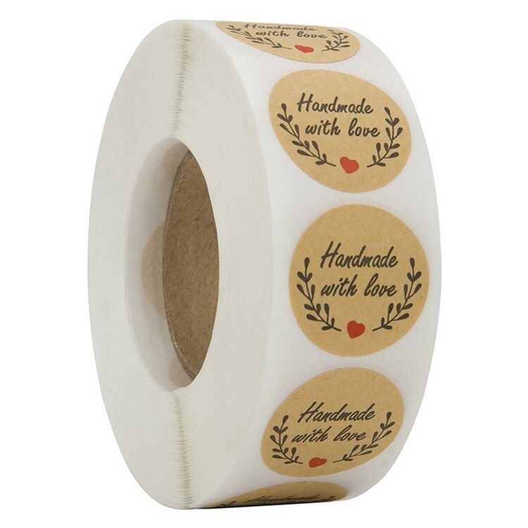 Round Gold "THANK YOU" Stickers seal labels 500 Labels stickers scrapbooking for Package stationery sticker baked store stickers
