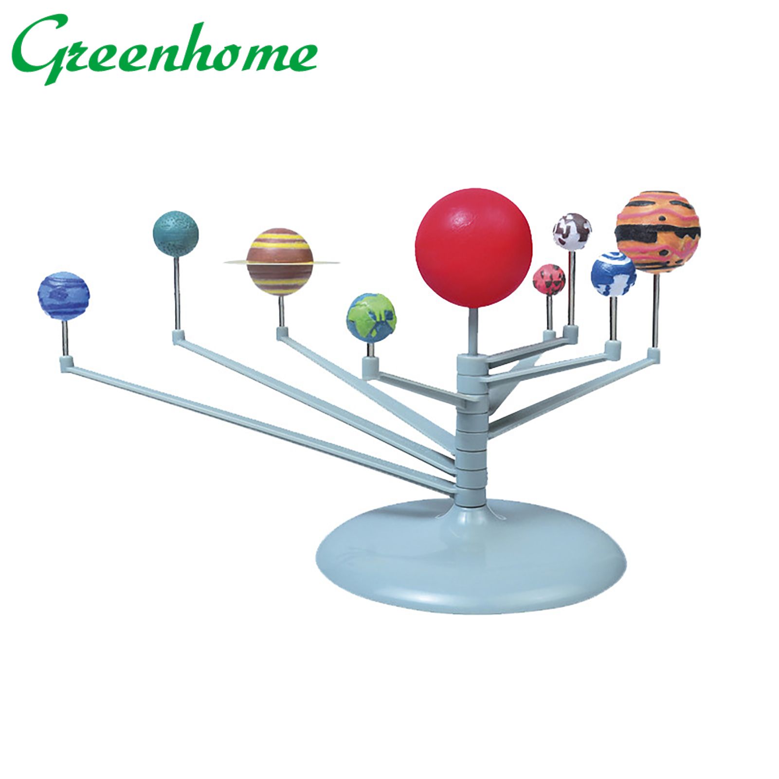 Greenhome Nine Planets Toy Brain Development Colorable ABS Astronomy Science DIY Model for Students