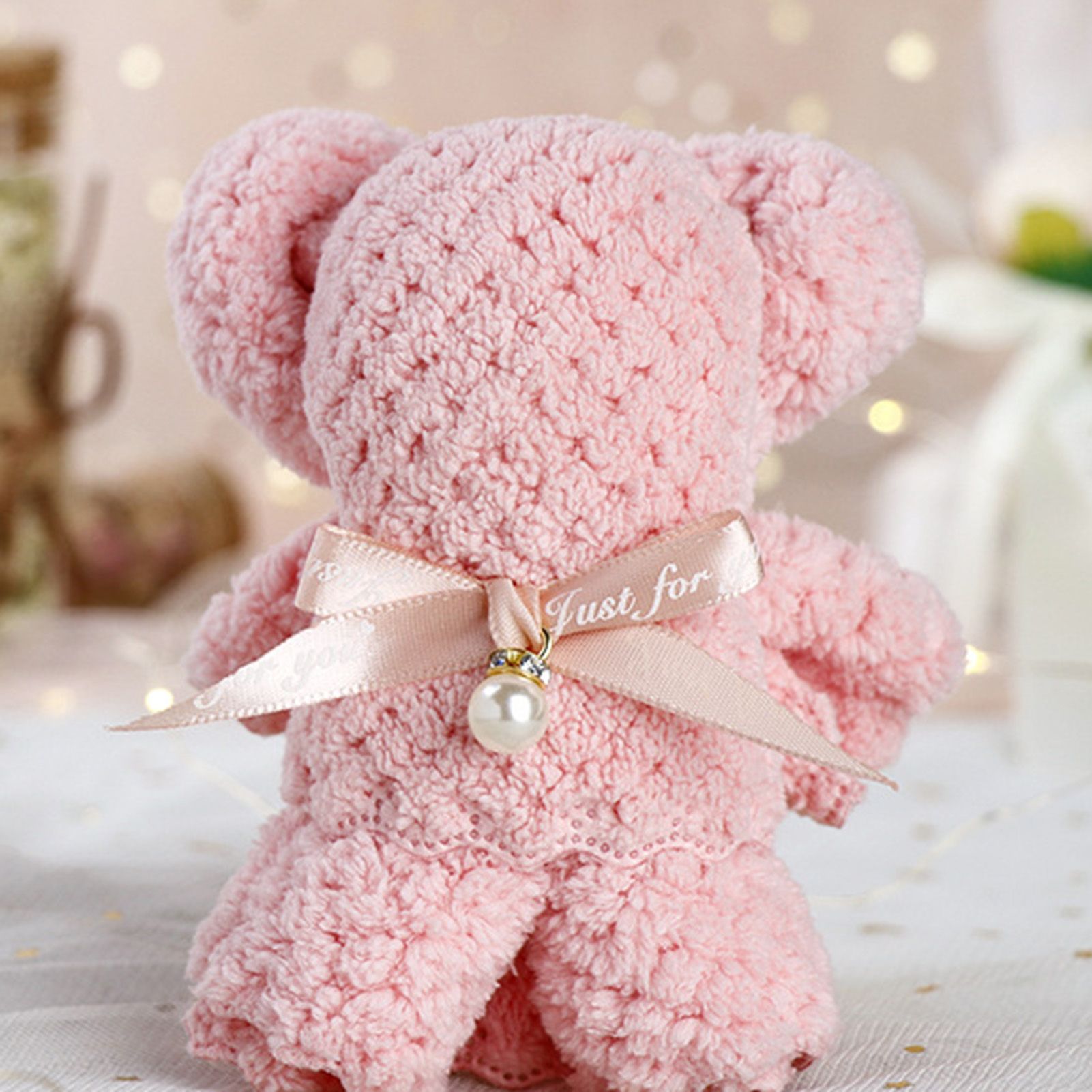 Bear Hand Towel Lovely Comfortable to Touch Bear Shaped Towel