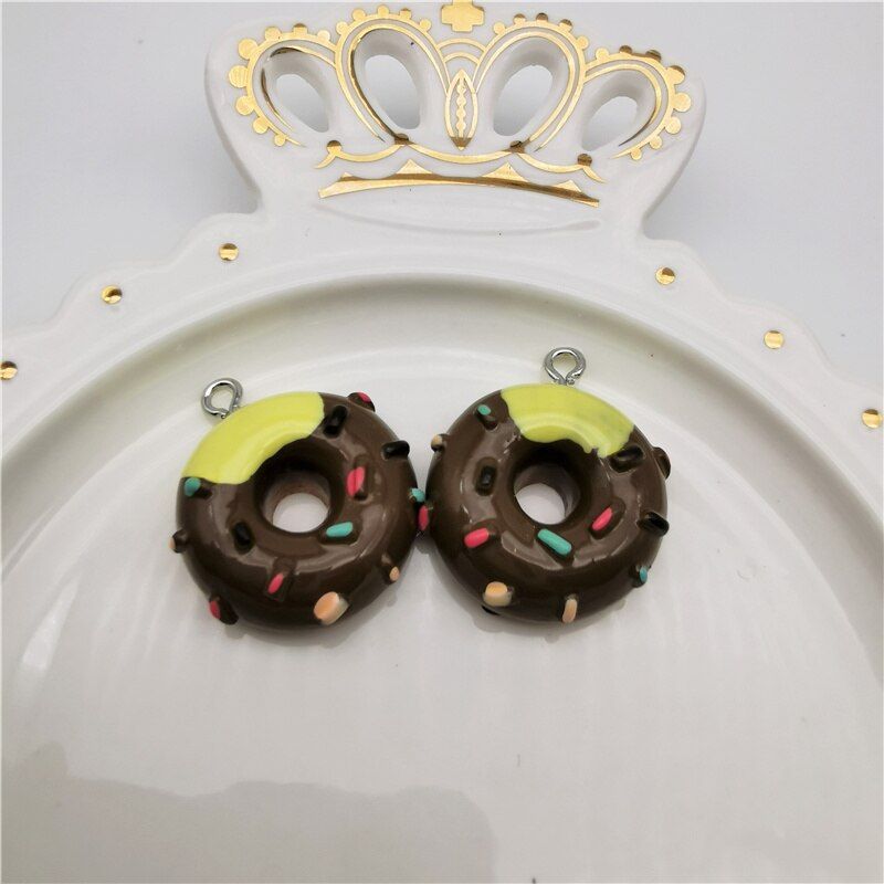 10pcs Resin Kawaii Home Craft Dollhouse Accessories Miniature Mini Candy Donut Doll Food Play Decor Kitchen Toys