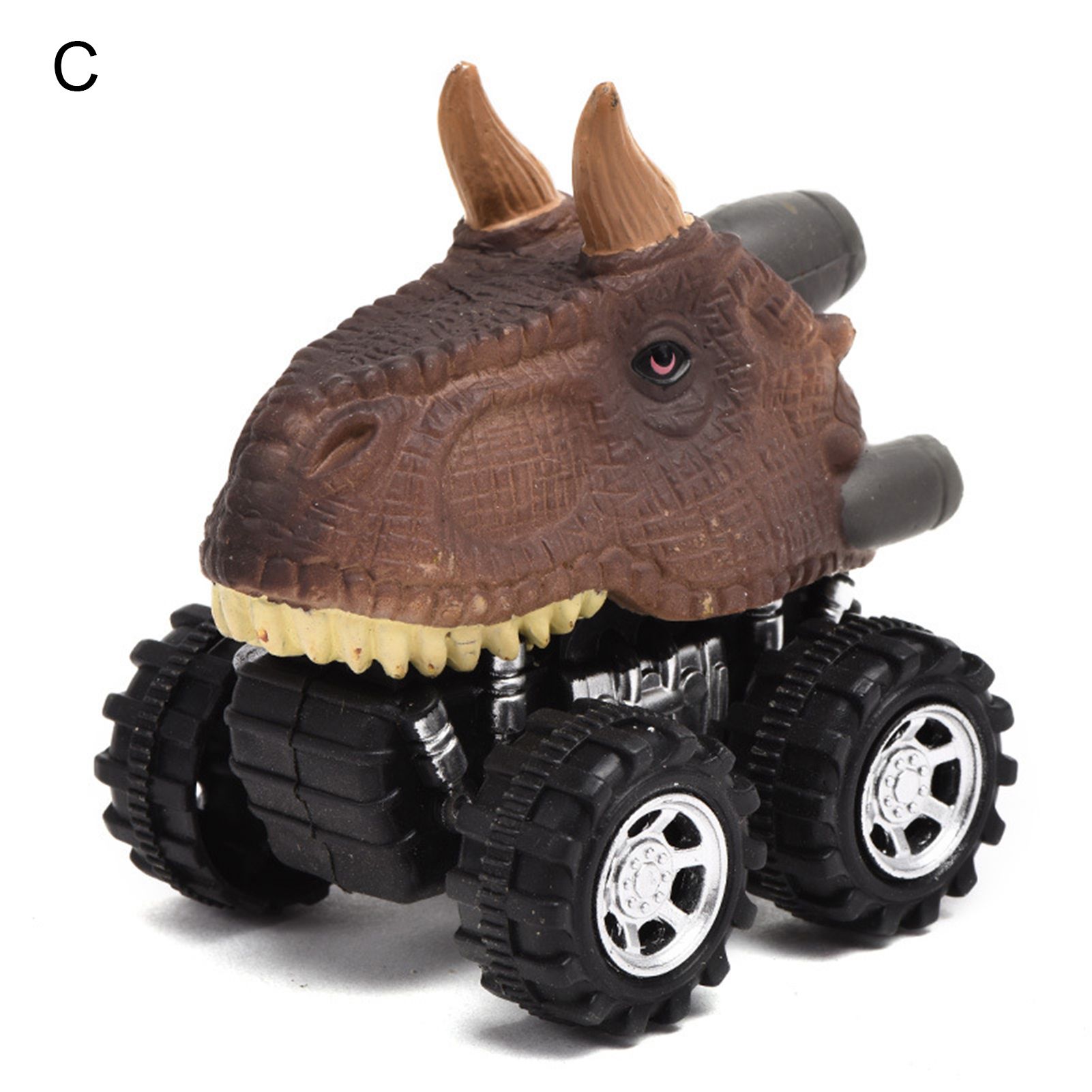 Cartoon Dinosaur Racing Car Pull Back Vehicle Children Kids Boys Model Toy Gift