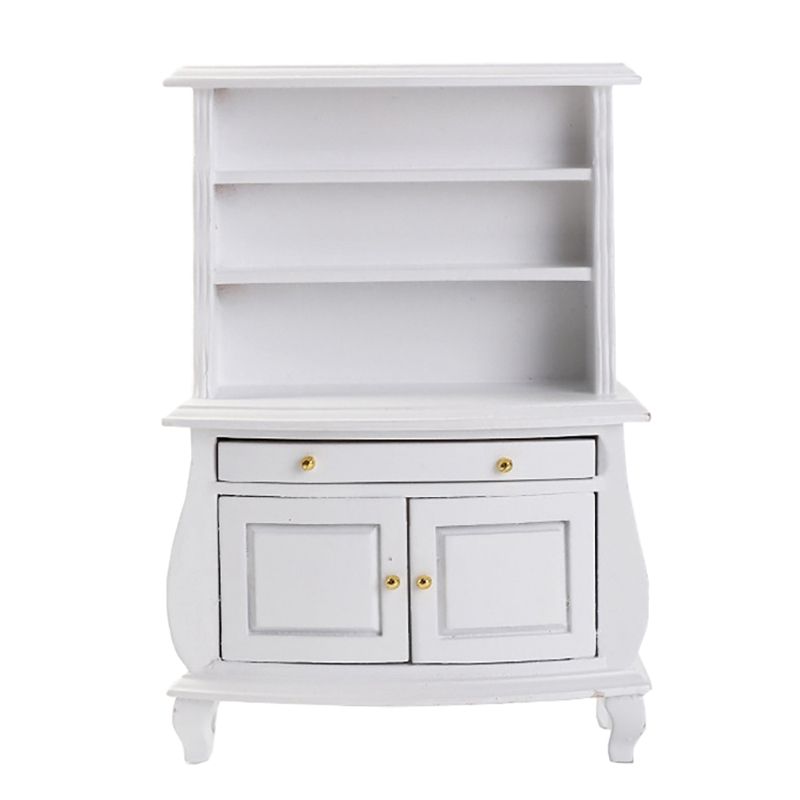 1:12 Dollhouse Miniature Wood Display Cupboard Cabinet Showcase Doll House Decor Cabinet Cupboard DIY Toys White