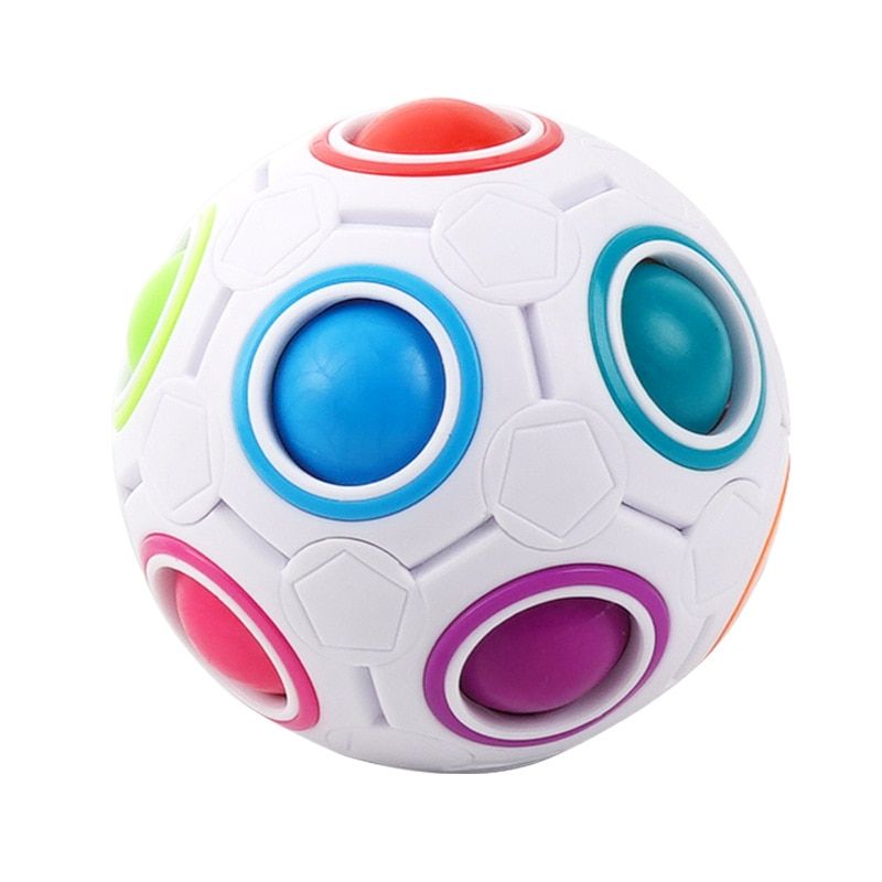 Creative Magic Rainbow Ball Cube Speed Puzzle Ball Kids Educational Learning Funny Gifts Toys for Children Adult Stress Reliever