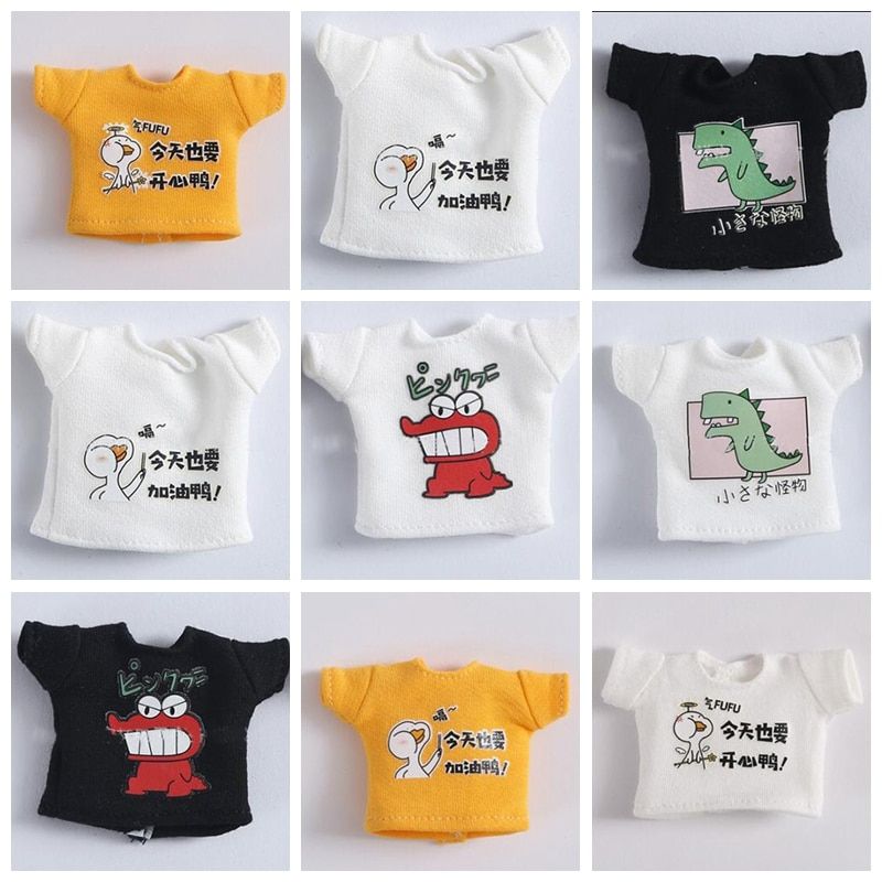 1PCS Doll Clothes Lovely Cute Cartoon Sweater for ob11,obitsu 11,molly, gsc,1/12 BJD Doll Clothing Accessories