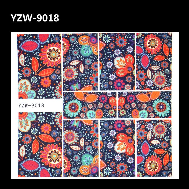 Full Beauty 1pc Black Flower Vine Nail Water Sticker Leaf Lace Design Slider Nail Art Decal Beauty Foils Decoration m3ns167