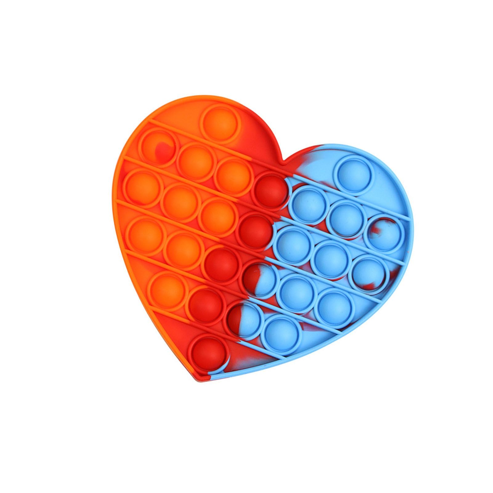 Rainbow Colorful Push Popit Fidget Bubble Sensory Figet Toys Stress Reliever Autism Needs Anti-stress Rainbow Adult Toys