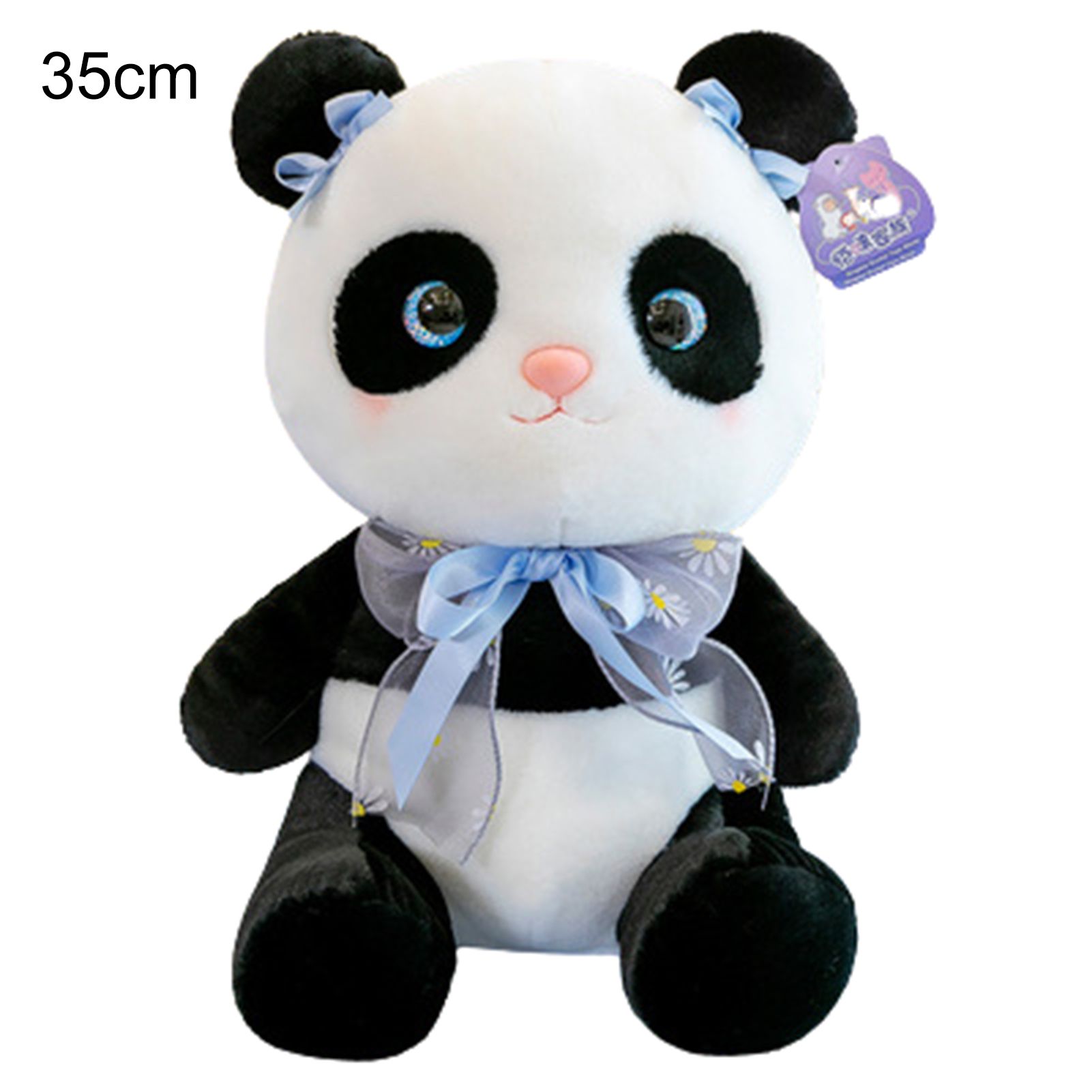 Plush Doll Eye-catching Cartoon Panda Shape Stuffed Doll Toy