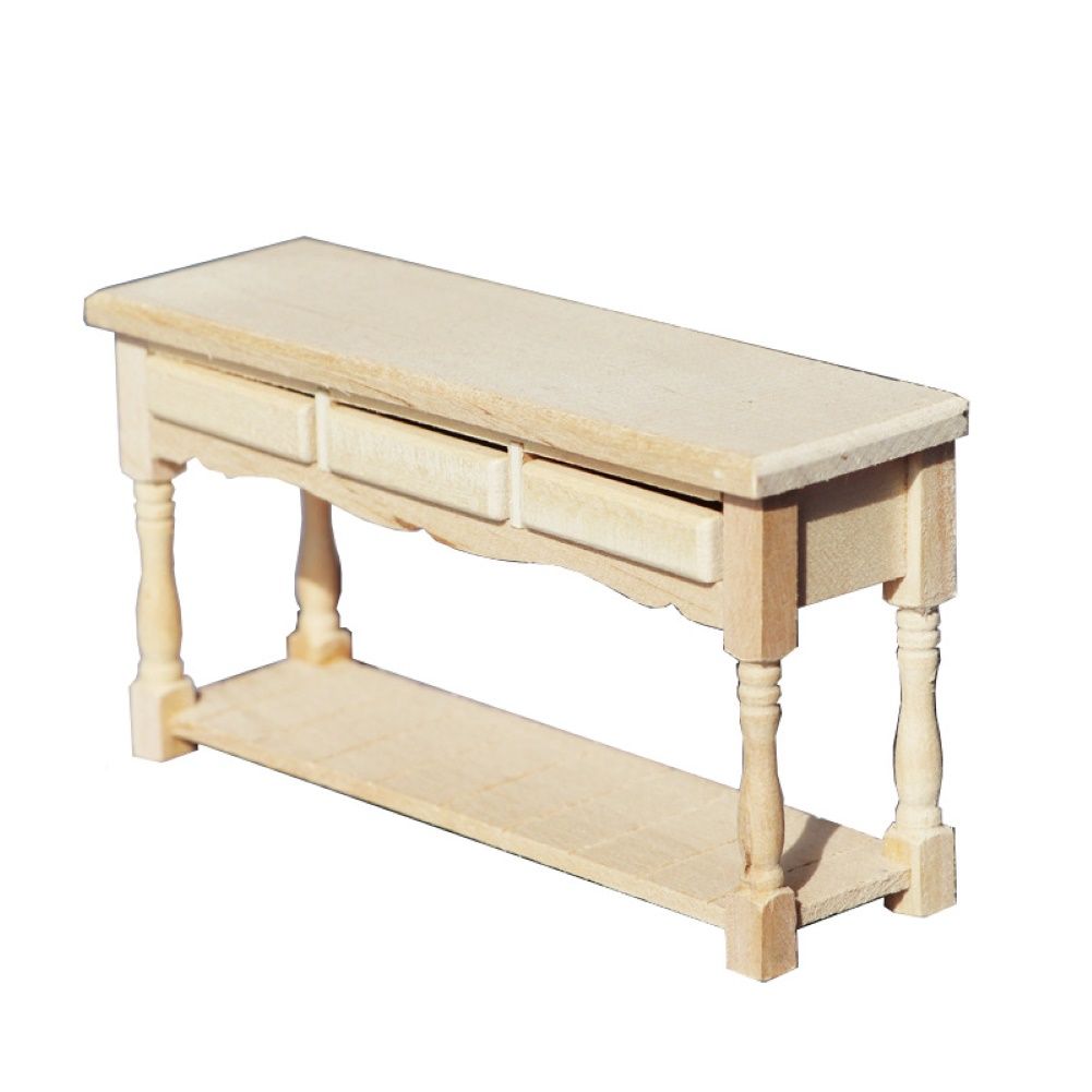 Mini Simulated Bedroom Table Desk Furniture Model 1/12 DIY Dollhouse Accessory