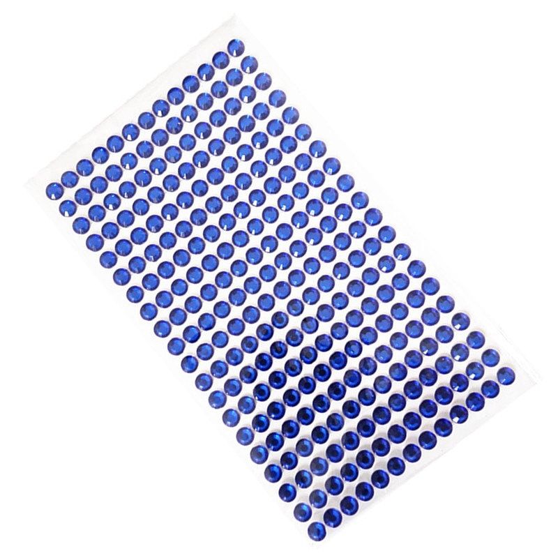 260Pcs /set 6mm Acrylic Crystal Sticker Decal Rhinestone Wall Smooth surface diamond Face decoration Stickers for car