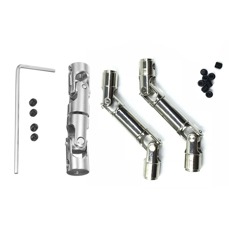 NANLIY- 1set Rear Drive Draft for WPL 1/16 6WD RC Car Truck Metal Parts & 2PCS Upgrade Metal Driving Shaft for WPL HengLong 1/16