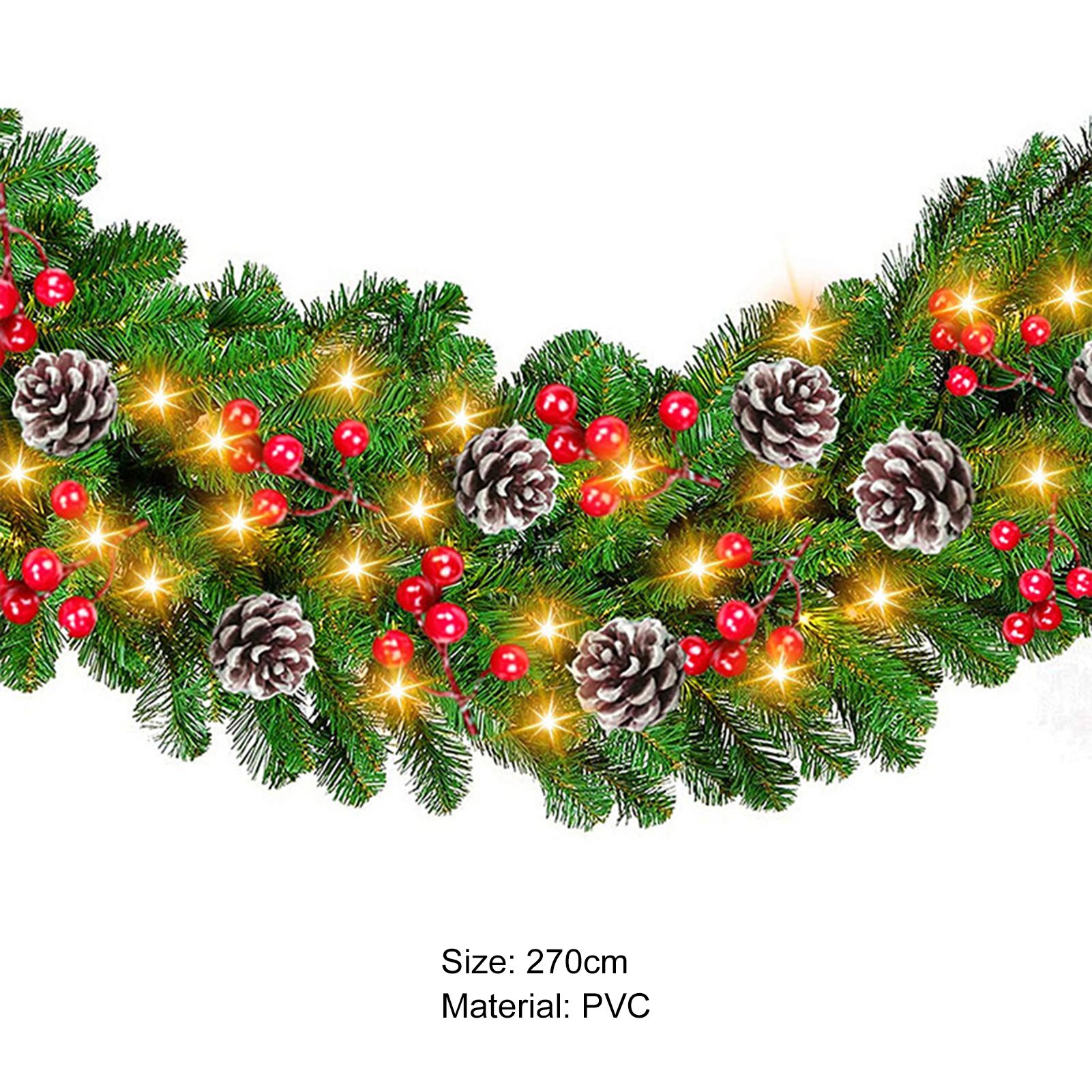 Garden Garland Artificial Double-twisted Design Christmas Wreath