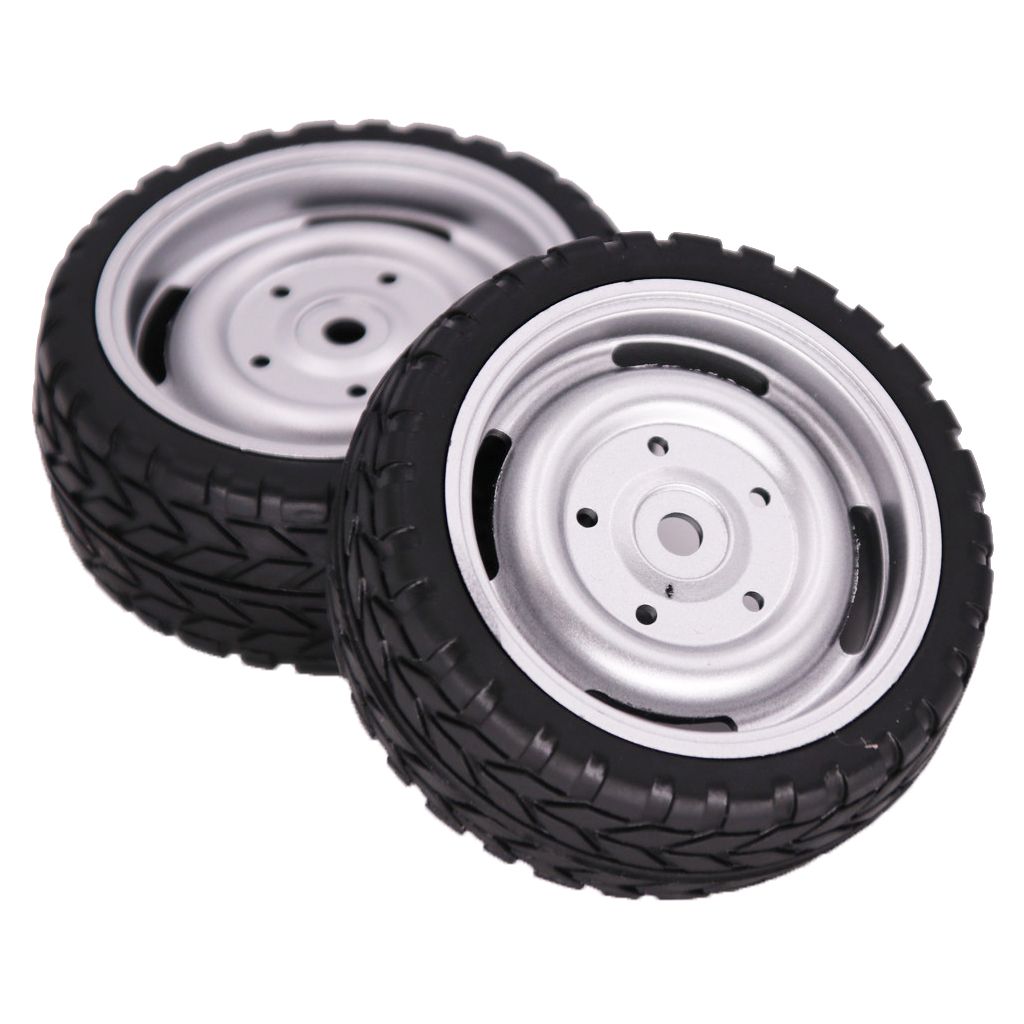 Yfashion 2PCS 1/10 Rubber ire 62mm Wheel Rim Fit For HSP I 9068-6081 RC Car Part