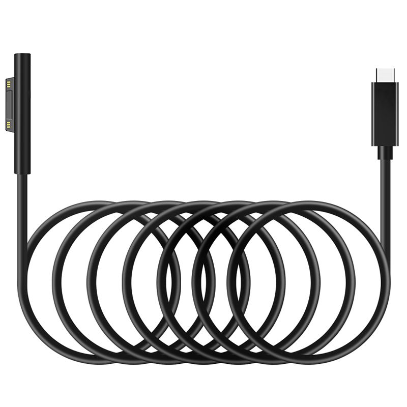 USB Type C 15V PD Supply Charger Adapter Charging Cable for Surface Pro 7/6/5/4/3/GO/BOOK 1/2