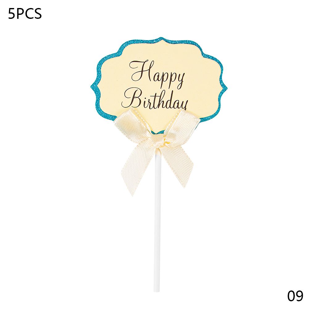 5Pcs/Set Birthday DIY Writing Cake Topper Colorful Letters Cupcake Topper Dessert Topper Party Supplies