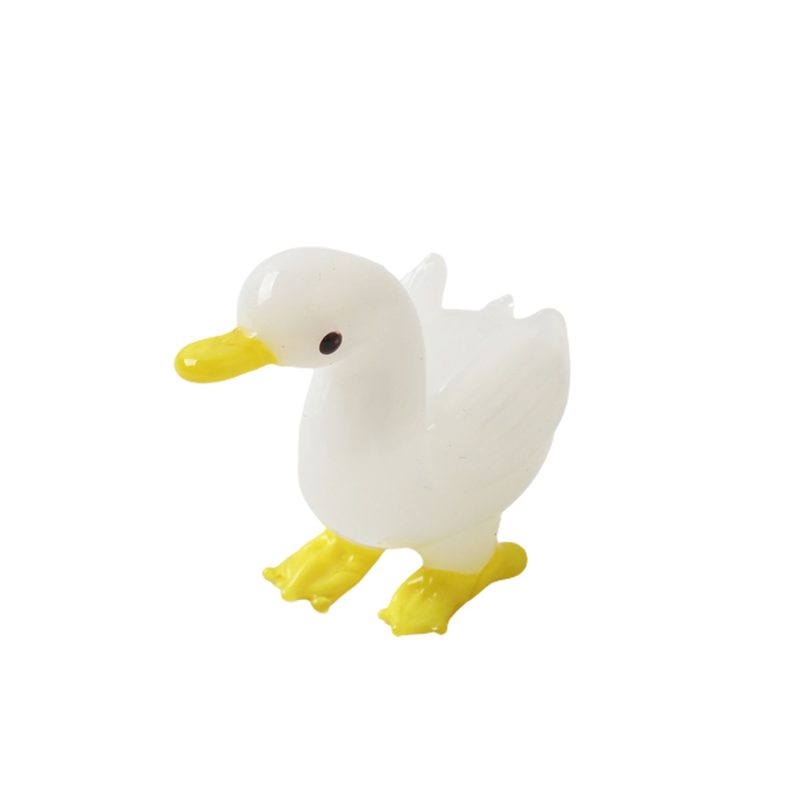 Goose Model High Simulation Desktop Decoration Glass Artificial Mini Swan Ornaments for Gifts