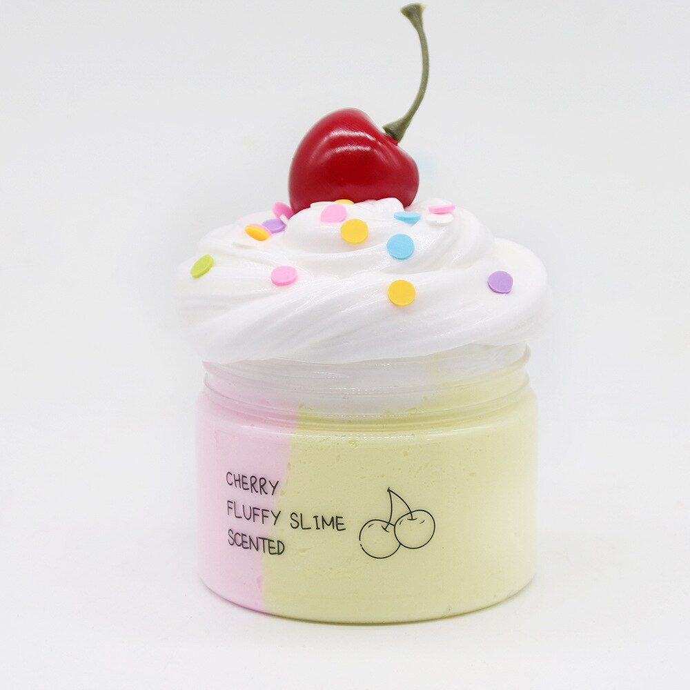 Cherry Slime Cotton Mud Hand-pulled Noodle Kit Plasticine Crystal Decompression Toys