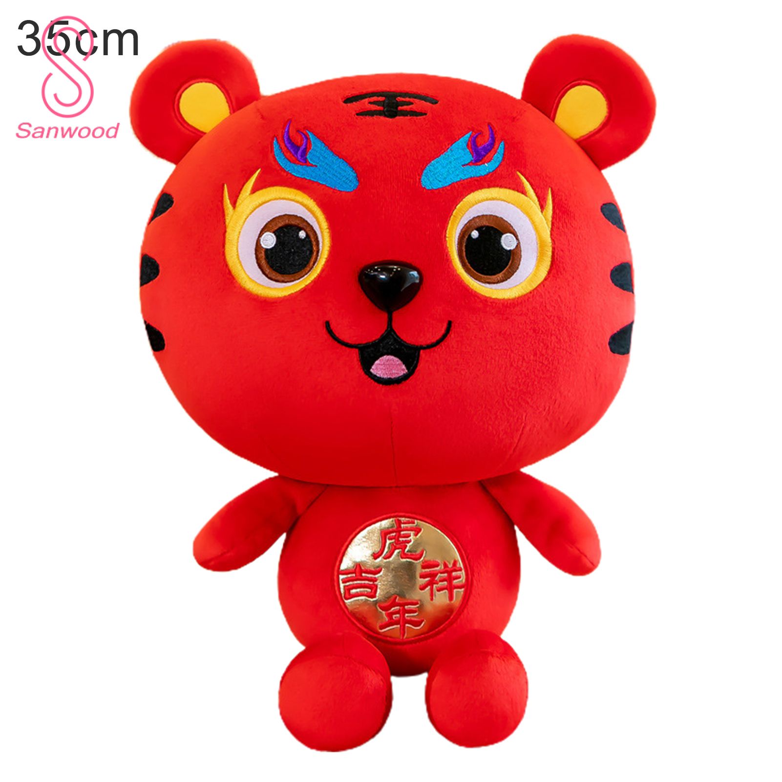 Mascot Tiger Plush Doll Fine Workmanship Mini Decoration Tiger Mascot Doll