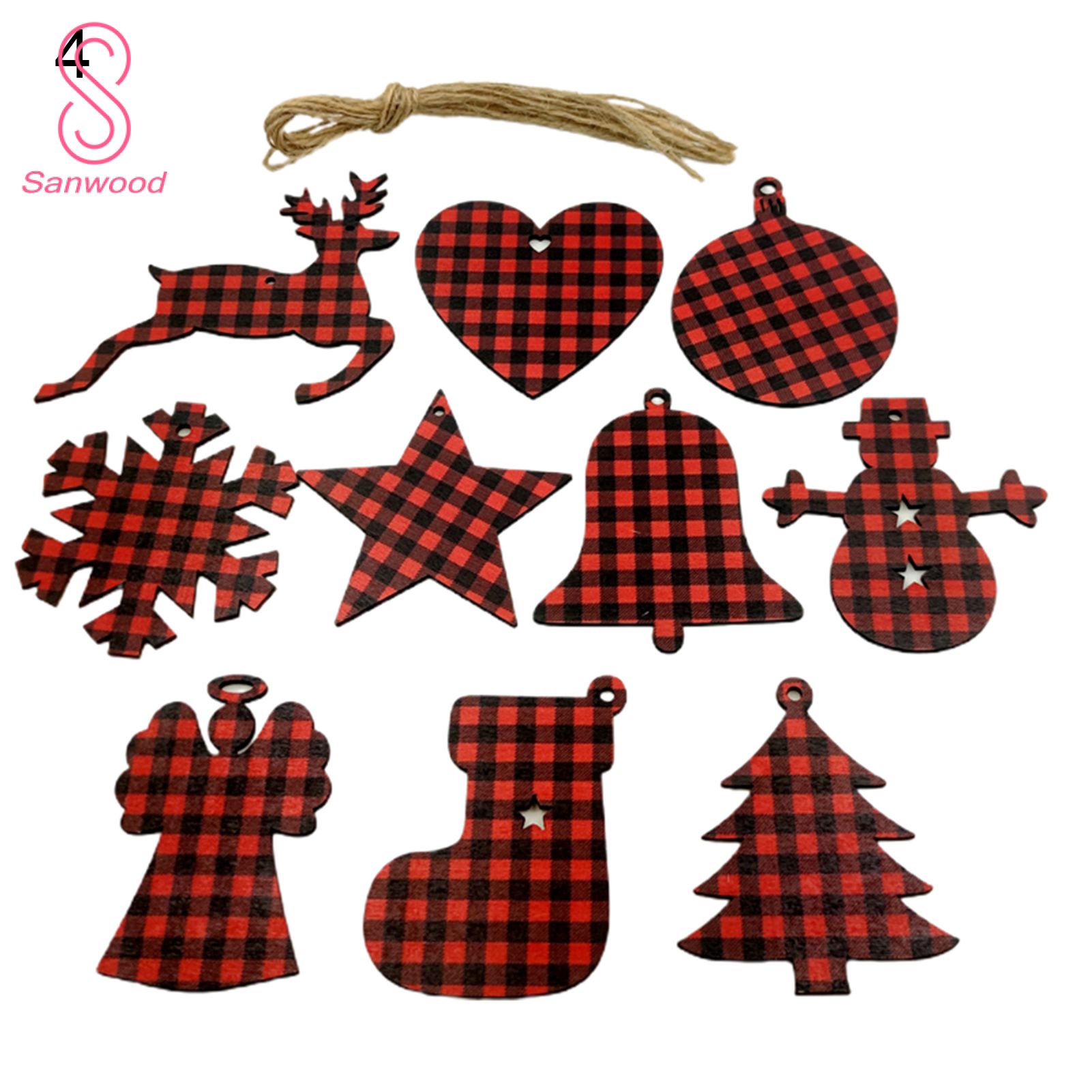 Festival Ornaments Plaid Xmas Ambience Festival Ornaments