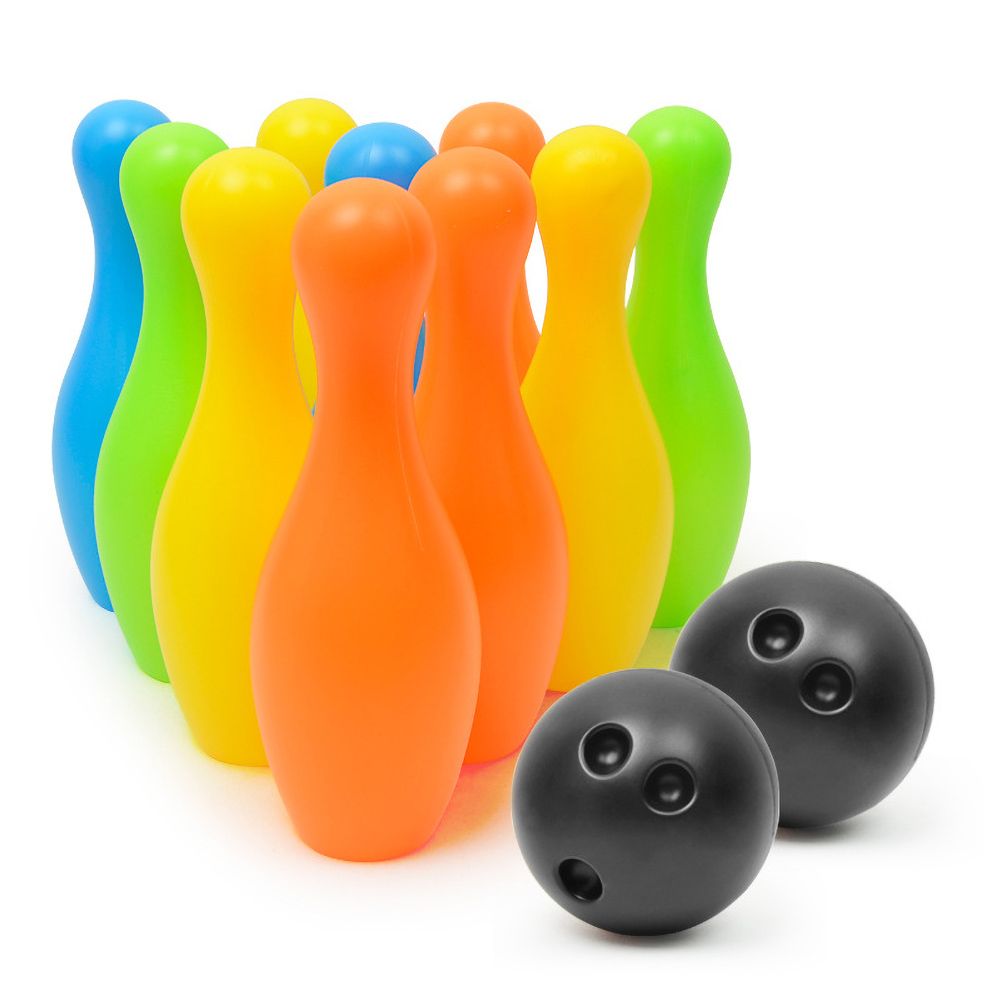 Colorful Bowling Pins Balls  Family Indoor Puzzle Game Kids Early Educational Toy