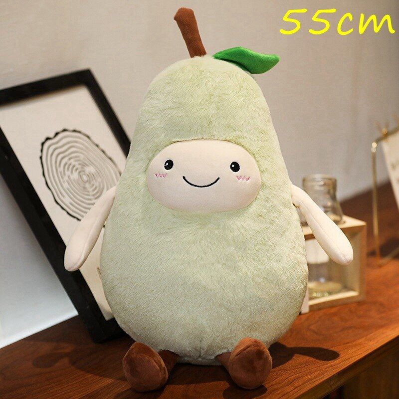 Kawaii Facial Expression Fruits Plush Pillow Soft Stuffed Eggplant Mango Strawberry Pear Doll Chili Poached Egg Cushion Toy Gift