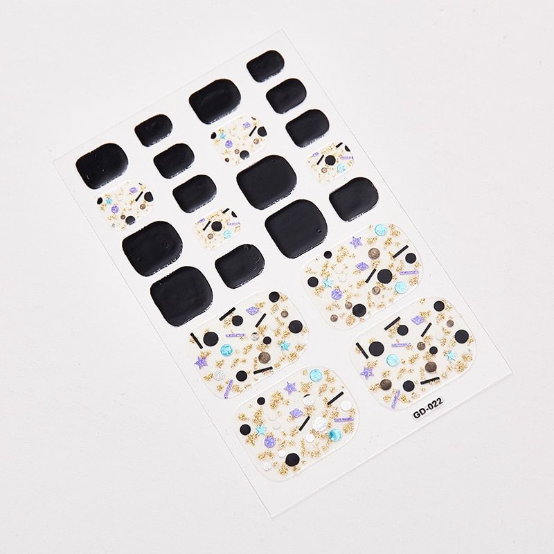 22 Tips/Sheet Nail Sticker Set Nail Accesoires Designed Nail Art Stickers 2020 Full Beauty Nails Art Decoration Nail Sticker lot