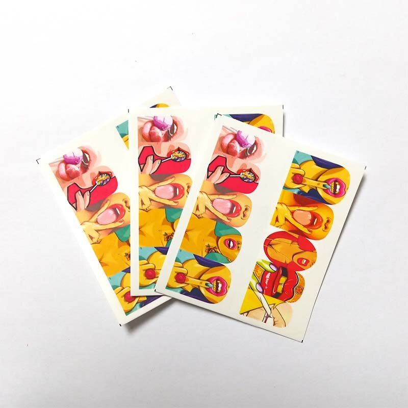 Red lips High-heeled shoes Nail Stickers Set Dreamcather Decal Water Transfer Slider For Nails Art Decor  E04