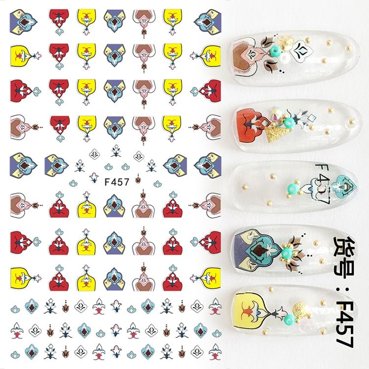 1pcs 3D Word Russian Letters Alphabet Heart Nail Art Stickers Decals Nail Decoration Back Glue Adhesive