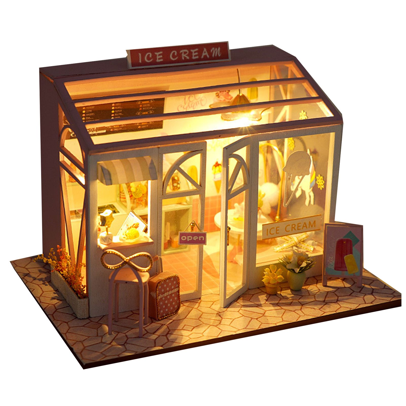 1 Set Miniature House DIY Cute Mini Dollhouse Furniture for Children