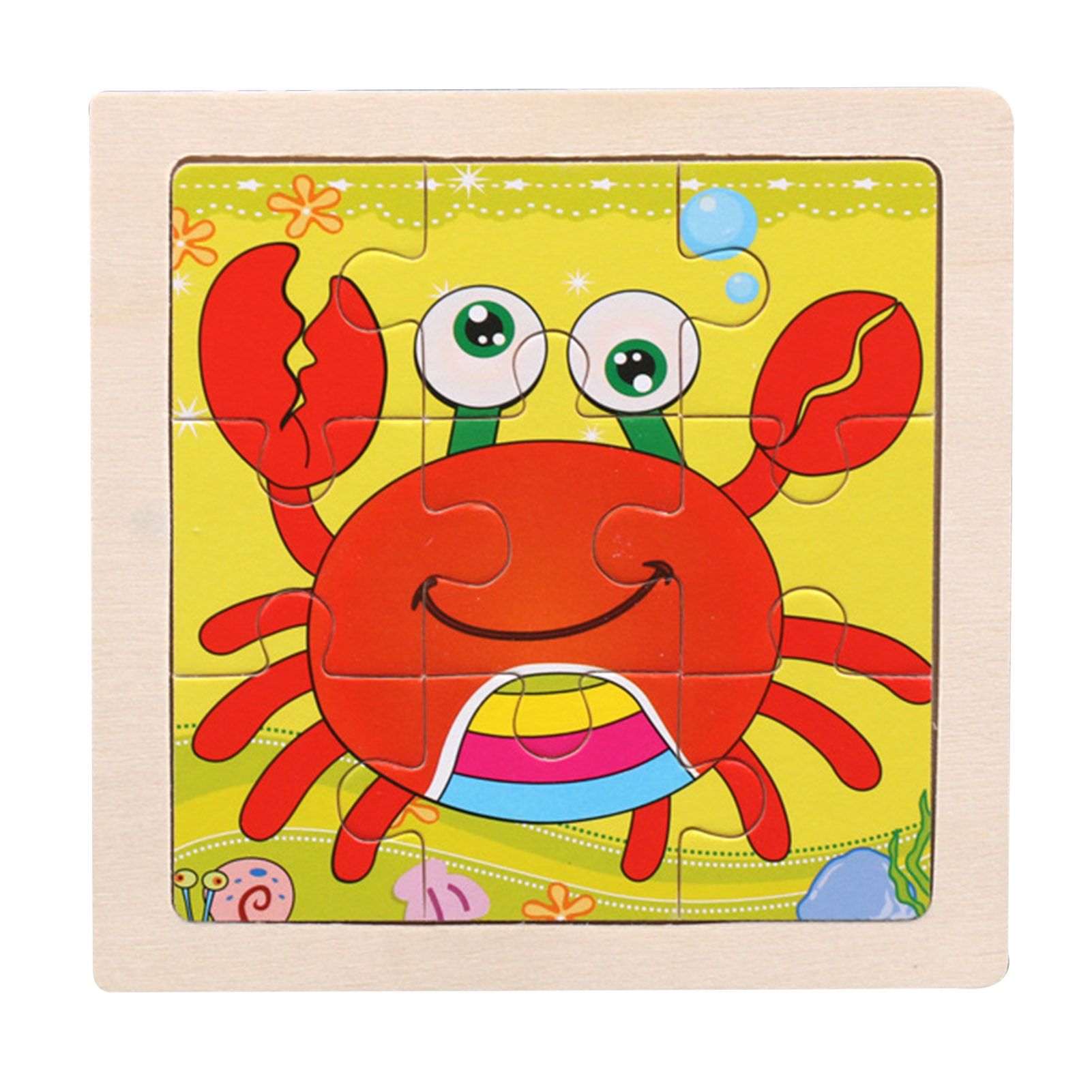 Educational Toy Smooth Surface Safe to Use Wood Educational Puzzle Board for Girl