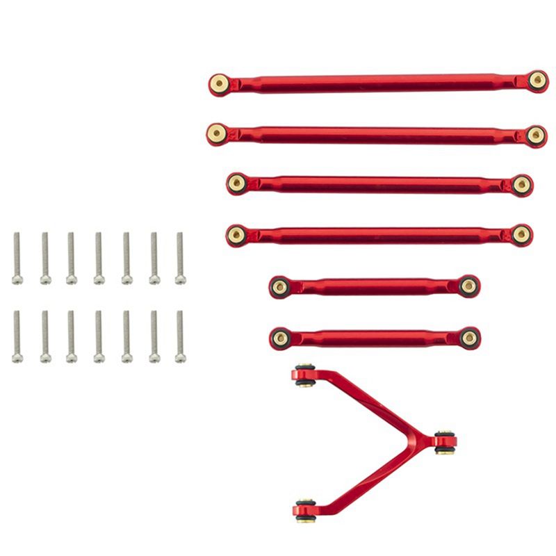 for Axial SCX24 90081 1/24 RC Crawler Car Metal Pull Rod Link Linkage Tie Rod Kit Upgrade Parts Accessories