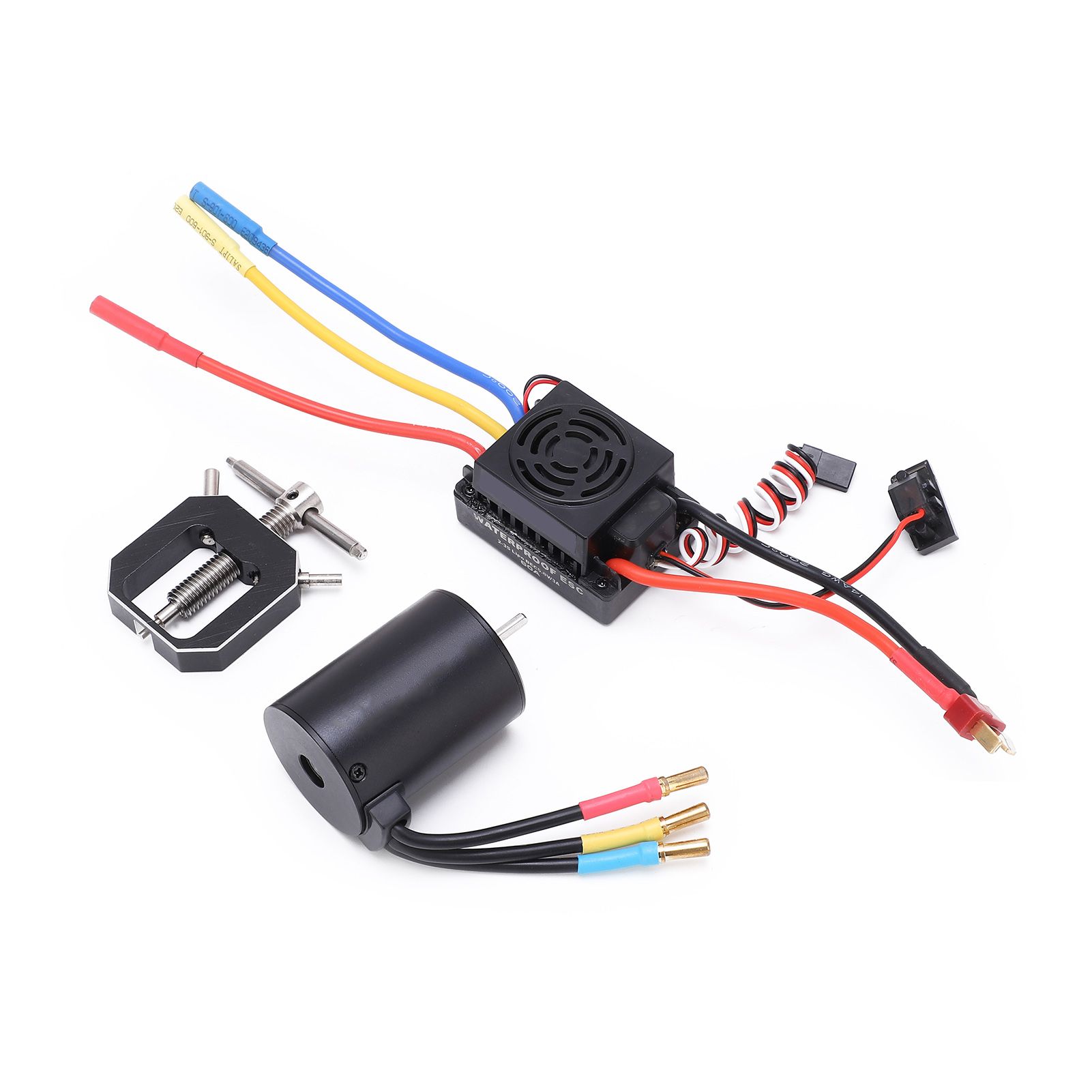 Buy Ying 3650 3500KV Waterproof Brushless Motor with 60A ESC Pinion Gear Puller Remover Combo Set for 1/10 1/8 RC Car