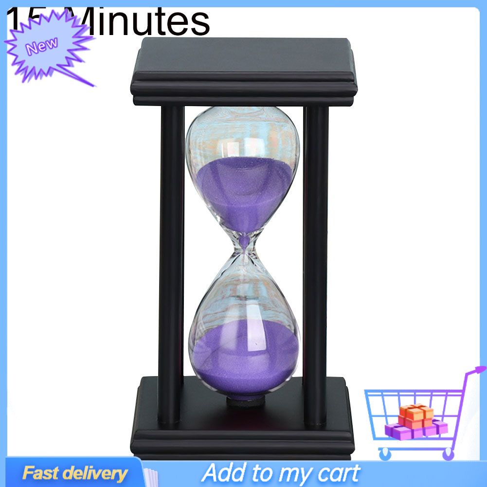 5/15/30min Wooden Sand Clock Sandglass Kitchen School Hourglass Timer Home Decor