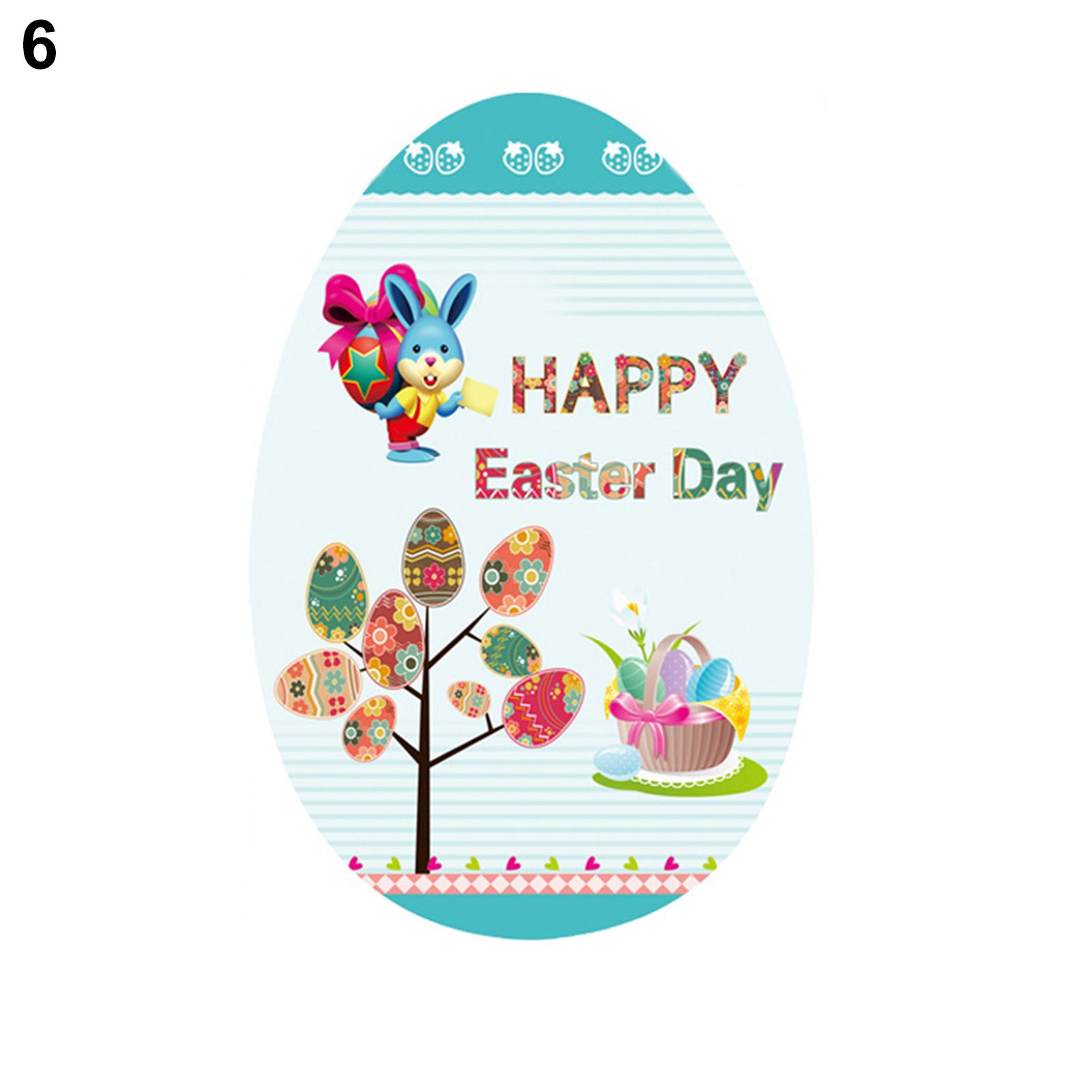 Festival Flag Attrtive Rabbit Eggs Decorative Vertical Yard Flag