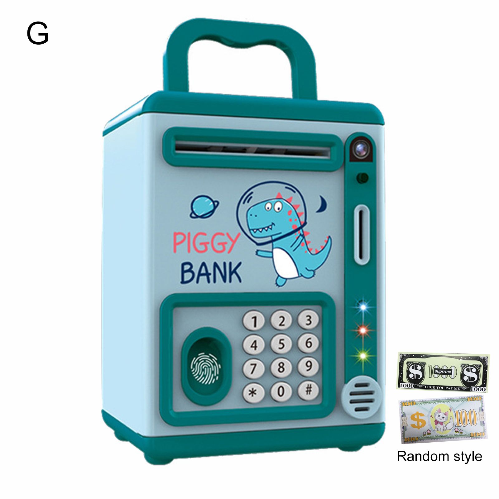 Childrenworld Kids Piggy Bank Intelligent Auto Scroll Money Electronic ATM Toy