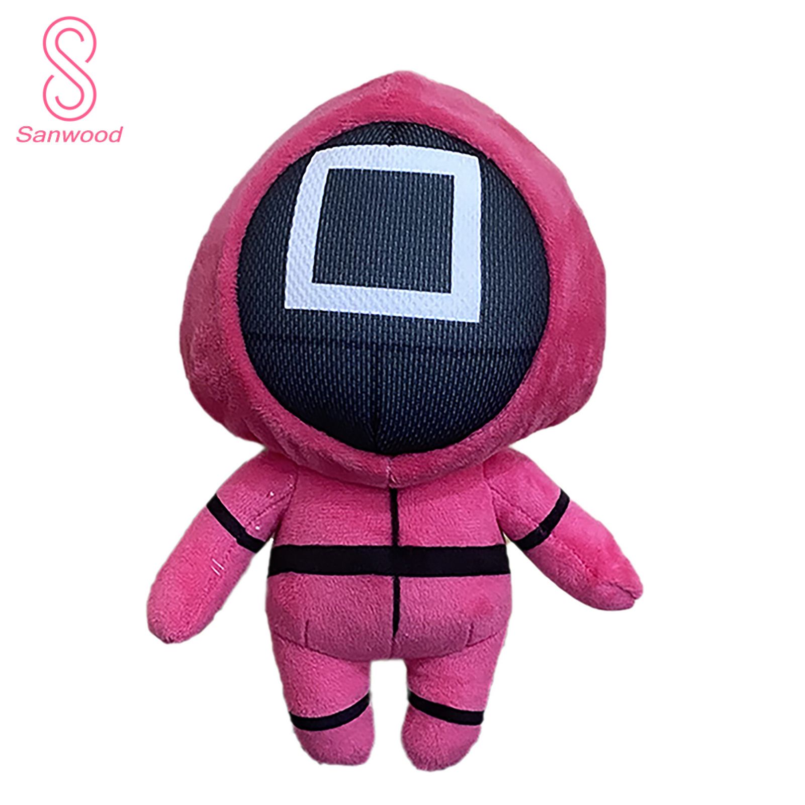 CircSe Print RoSe PSaying PSush Toy PSush Red Hoodie Man Squid Game Stuffed DoSS for Home