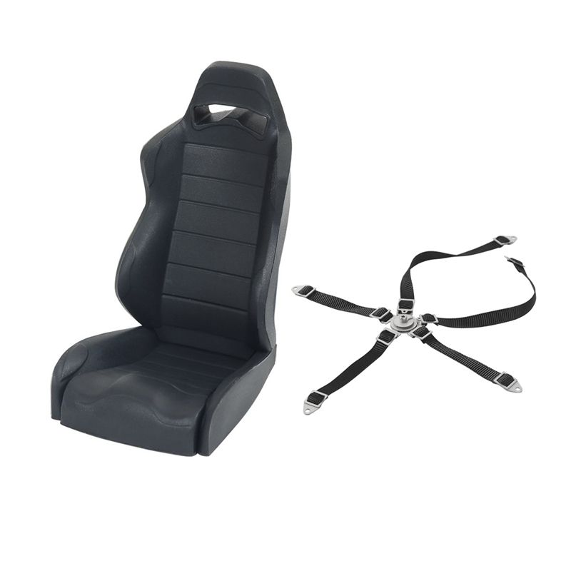 Driving Seat & Belt for 1/10 RC Crawler Car Axial SCX10 Wraith RR10 Capra 1.9 UTB TRX4 D90 RC Truck Parts,Black