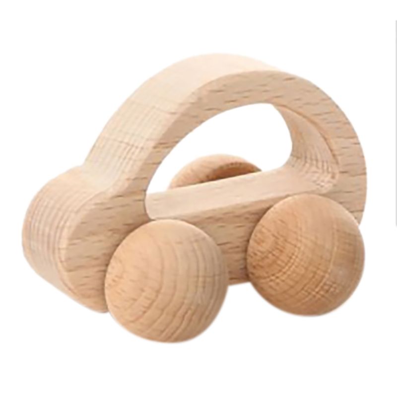 Wooden Toys for Babies, Wood Baby Teething Toys Set for Toddlers, born Toys Gift, Car