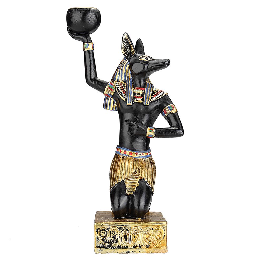 NYT Vintage Egyptian Goddess Figurine Candle Holder Candlestick Home Desktop Decornull