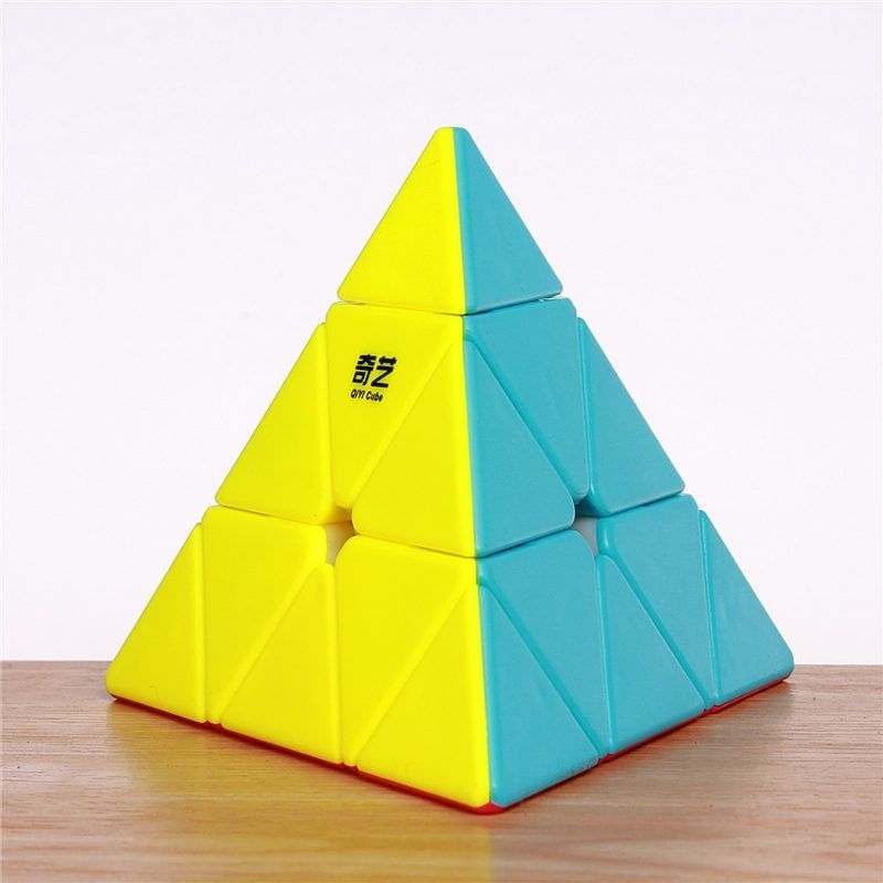 Qiyi megaminxeds magic speed qiyi cube stickerless pyramidcube professional puzzle mirror cube educational toys for children