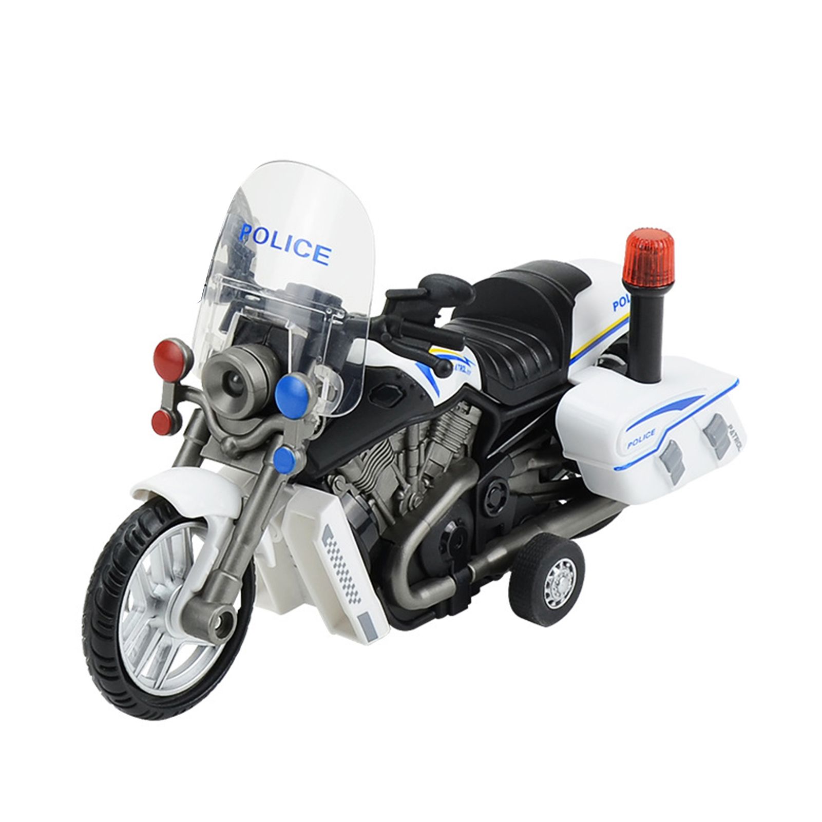 Slide Motorcycle Push to Slide Electronic Kids Patrol Motorcycle with Flashing LED Lights Sound Effect