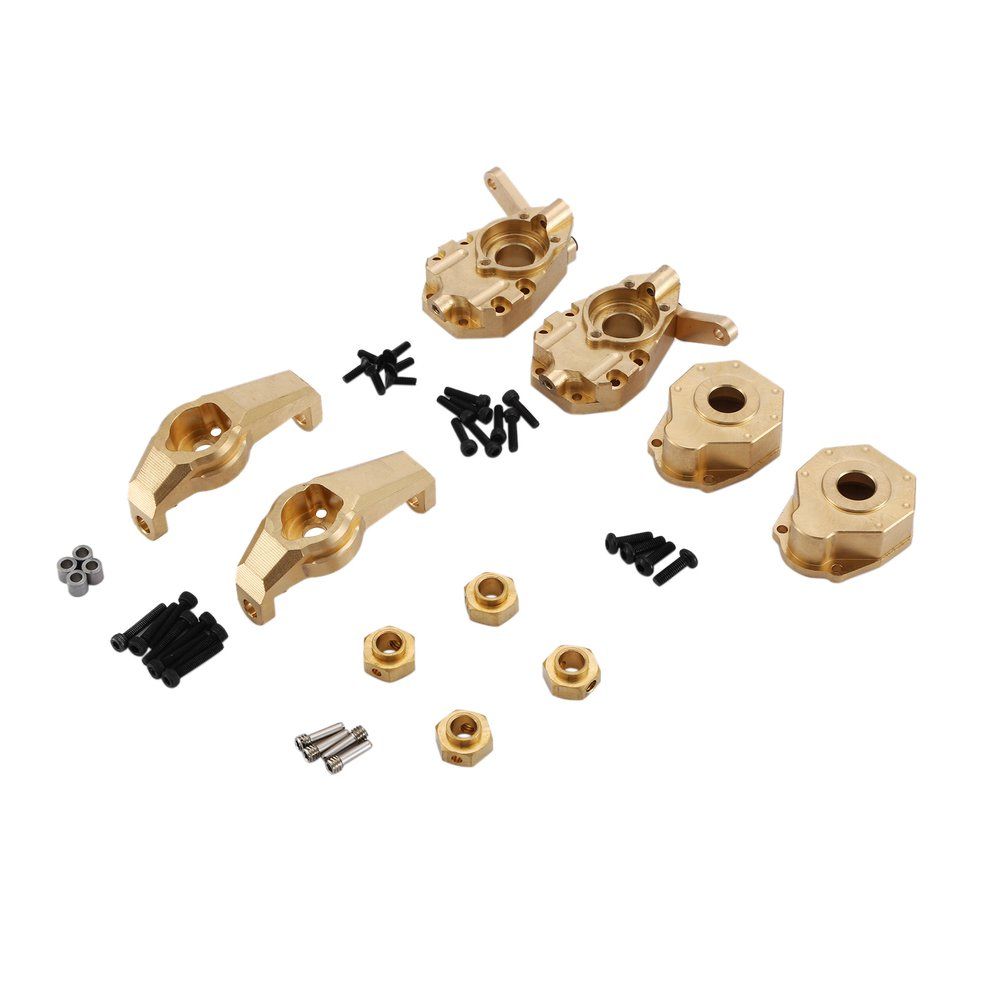 Portal Drive Axle Housing Wheel Hubs For 1/10 RC Crawler Traxxas TRX4 TRX6-brass