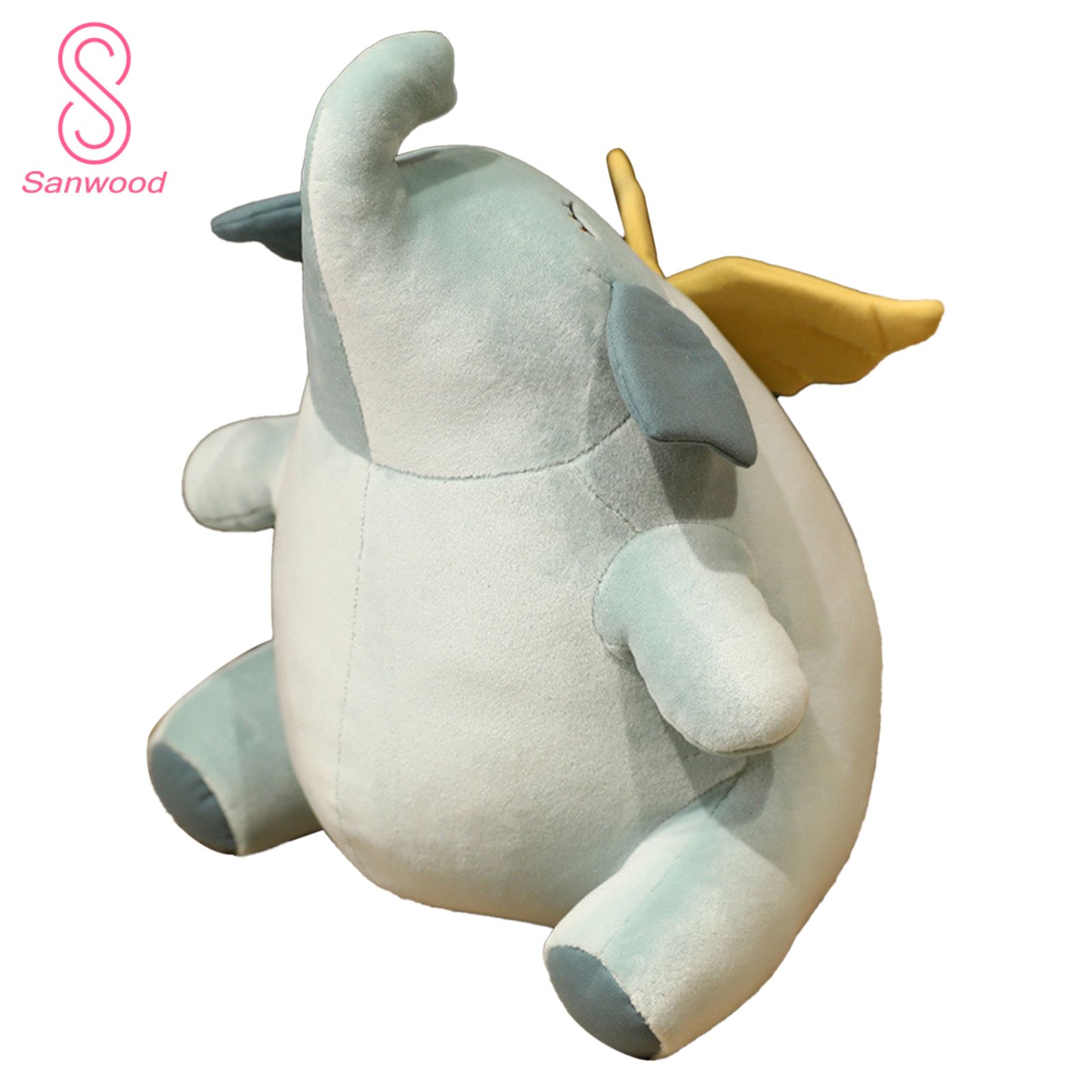 Plush Throw Cushion Small Wings Design Colorful Soft Pig Bear Elephant Cute Cushion for Bedroom