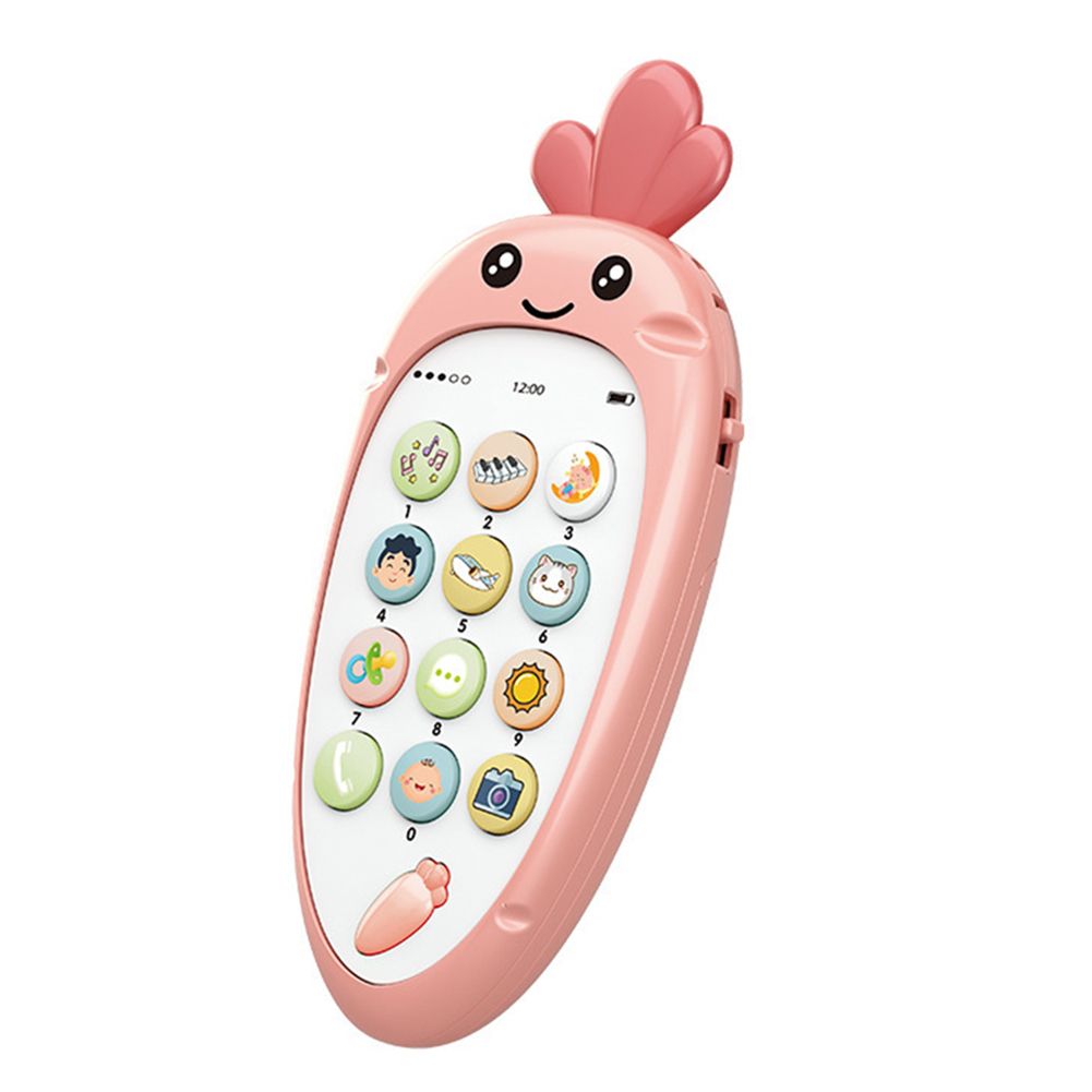 Carrot Shape Simulation English Music Mobile Phone Baby Education Teething Toy