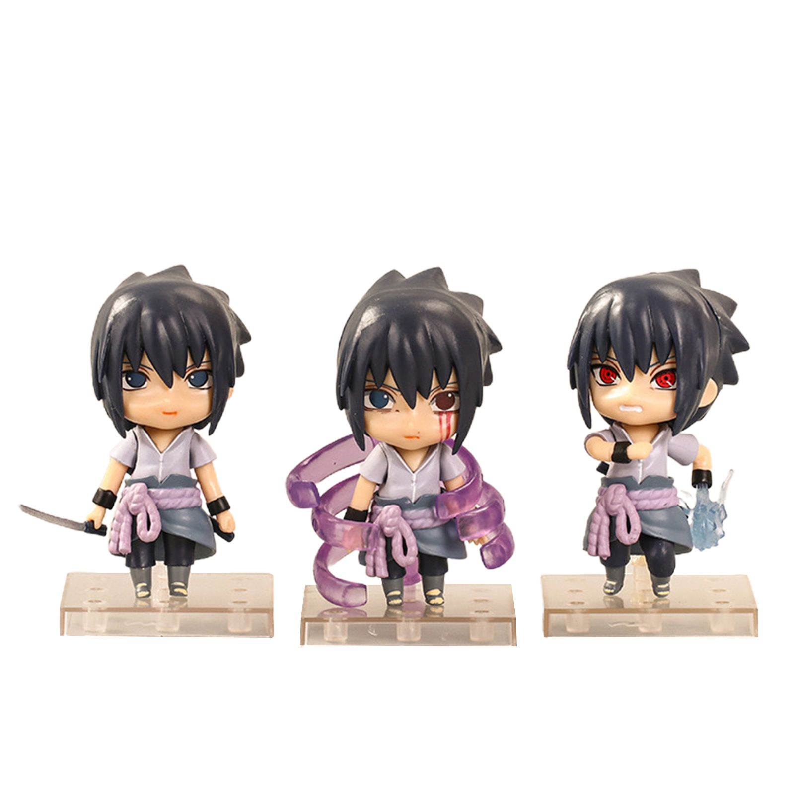 3Pcs Model Toy Cartoon Anime Naruto Sasuke Desktop Decor PVC Classic Anime Naruto Action Figure for Children