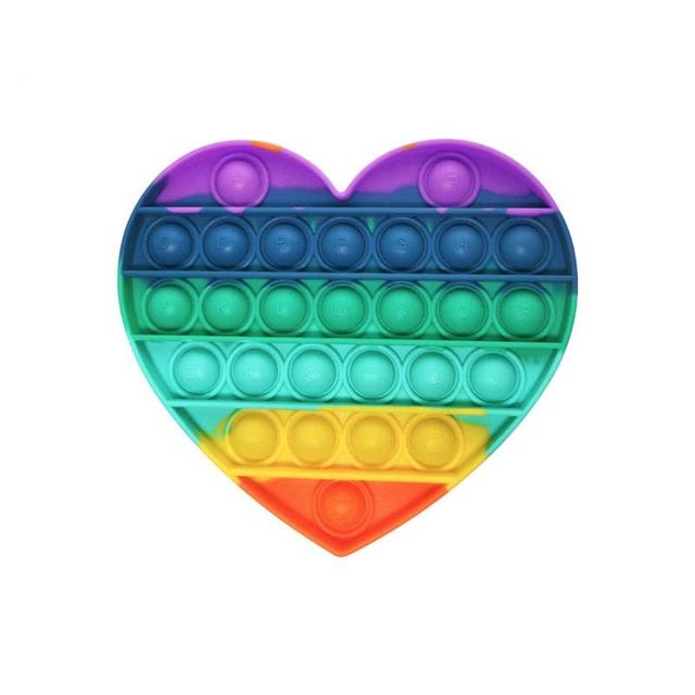 Large Size 20CM Big Rainbow Push Bubble Fidget Toys Oversize Sensory Regenboog Stress Reliever Toy Kids Gift Square